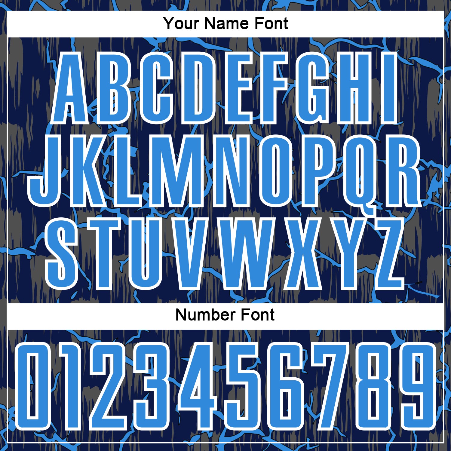 Custom Navy Powder Blue-White Lightning Sublimation Soccer Uniform Jersey