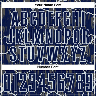 Custom Navy Silver Lightning Sublimation Soccer Uniform Jersey