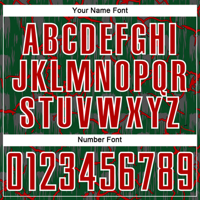 Custom Green Red-White Lightning Sublimation Soccer Uniform Jersey