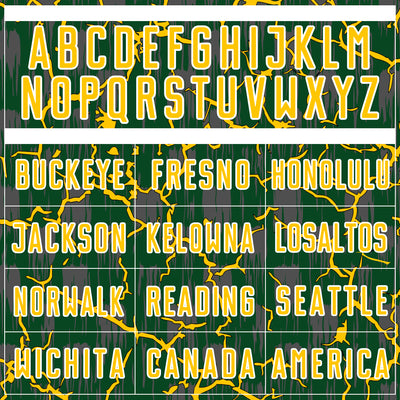 Custom Green Yellow-White Lightning Sublimation Soccer Uniform Jersey