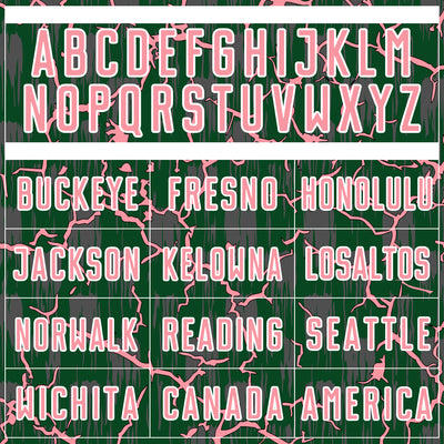 Custom Green Medium Pink-White Lightning Sublimation Soccer Uniform Jersey