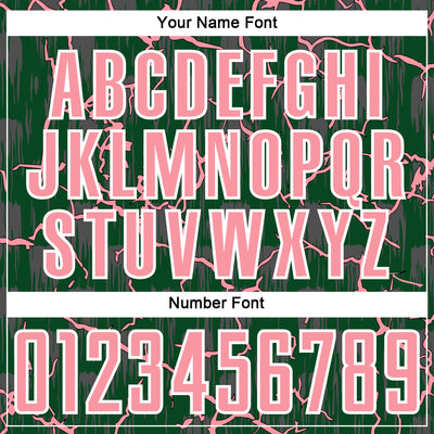 Custom Green Medium Pink-White Lightning Sublimation Soccer Uniform Jersey