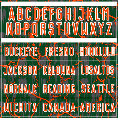 Custom Green Orange-White Lightning Sublimation Soccer Uniform Jersey