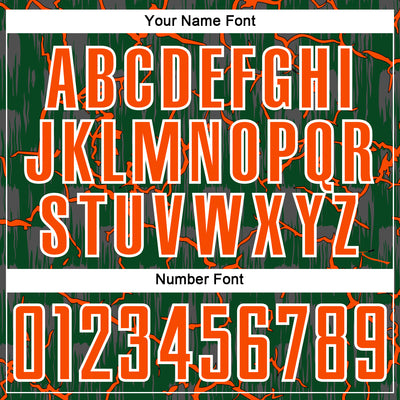 Custom Green Orange-White Lightning Sublimation Soccer Uniform Jersey