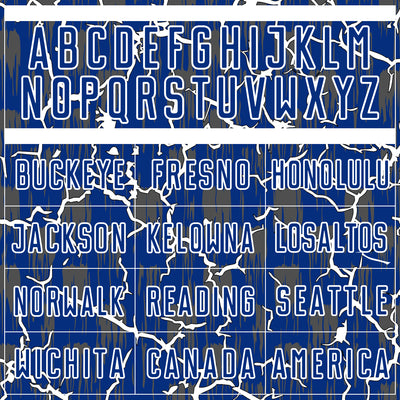 Custom Royal White Lightning Sublimation Soccer Uniform Jersey