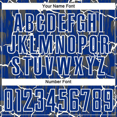 Custom Royal White Lightning Sublimation Soccer Uniform Jersey