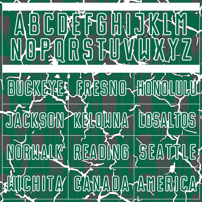 Custom Kelly Green White Lightning Sublimation Soccer Uniform Jersey