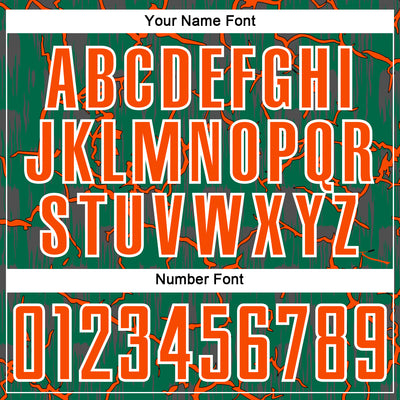 Custom Kelly Green Orange-White Lightning Sublimation Soccer Uniform Jersey