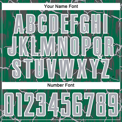 Custom Kelly Green Gray-White Lightning Sublimation Soccer Uniform Jersey