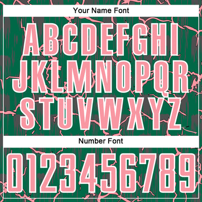 Custom Kelly Green Medium Pink-White Lightning Sublimation Soccer Uniform Jersey