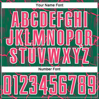 Custom Kelly Green Neon Pink-White Lightning Sublimation Soccer Uniform Jersey