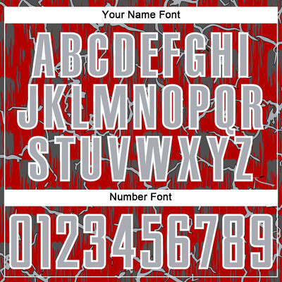 Custom Red Gray-White Lightning Sublimation Soccer Uniform Jersey