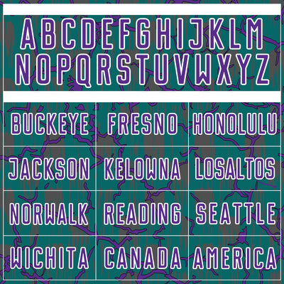 Custom Teal Purple-White Lightning Sublimation Soccer Uniform Jersey