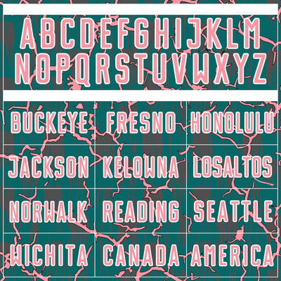 Custom Teal Medium Pink-White Lightning Sublimation Soccer Uniform Jersey