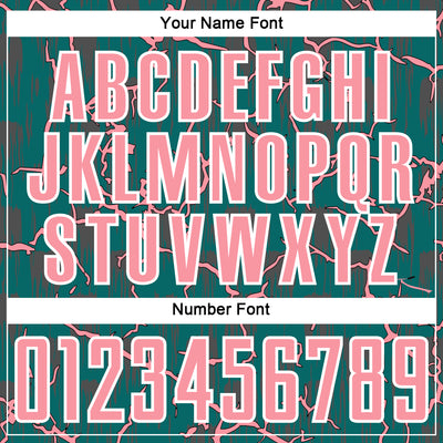 Custom Teal Medium Pink-White Lightning Sublimation Soccer Uniform Jersey