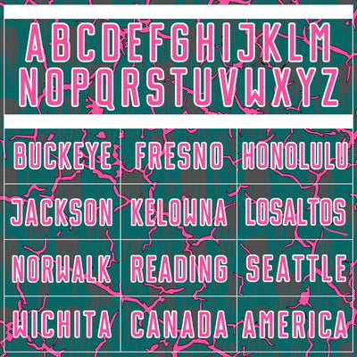 Custom Teal Pink-White Lightning Sublimation Soccer Uniform Jersey