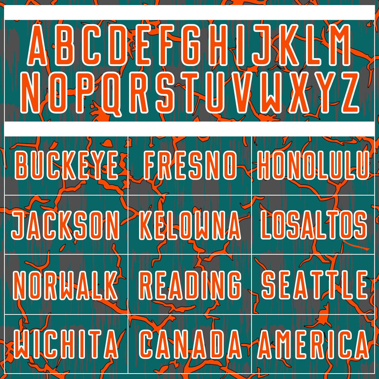 Custom Teal Orange-White Lightning Sublimation Soccer Uniform Jersey