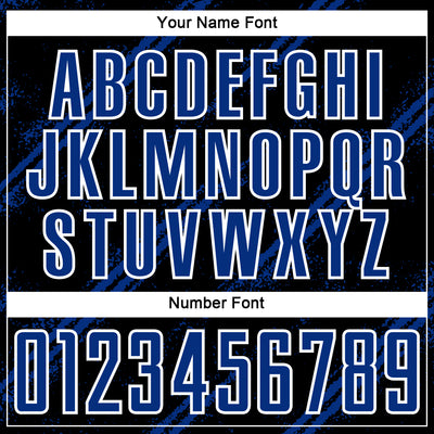 Custom Black Royal-White Abstract Fragment Art Splash Sublimation Soccer Uniform Jersey