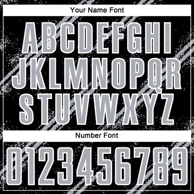 Custom Black Gray-White Abstract Fragment Art Splash Sublimation Soccer Uniform Jersey