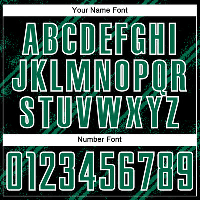 Custom Black Kelly Green-White Abstract Fragment Art Splash Sublimation Soccer Uniform Jersey