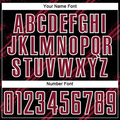 Custom Black Crimson-White Abstract Fragment Art Splash Sublimation Soccer Uniform Jersey