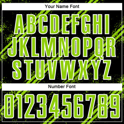 Custom Black Neon Green-White Abstract Fragment Art Splash Sublimation Soccer Uniform Jersey