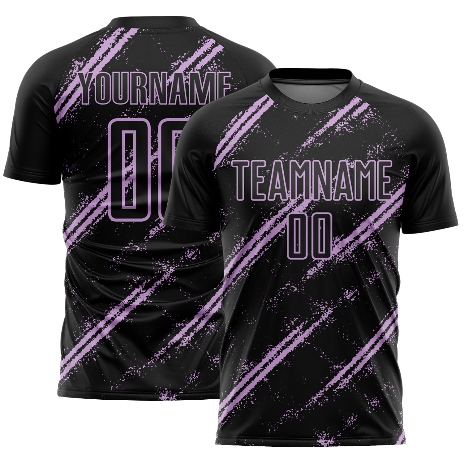 Custom Black Light Purple Abstract Fragment Art Splash Sublimation Soccer Uniform Jersey