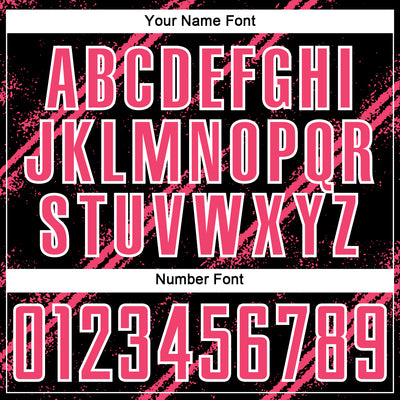 Custom Black Neon Pink-White Abstract Fragment Art Splash Sublimation Soccer Uniform Jersey