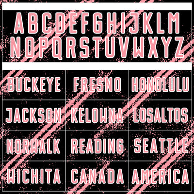 Custom Black Medium Pink-White Abstract Fragment Art Splash Sublimation Soccer Uniform Jersey