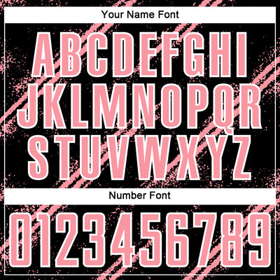 Custom Black Medium Pink-White Abstract Fragment Art Splash Sublimation Soccer Uniform Jersey