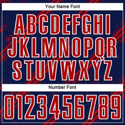 Custom Navy Red-White Abstract Fragment Art Splash Sublimation Soccer Uniform Jersey