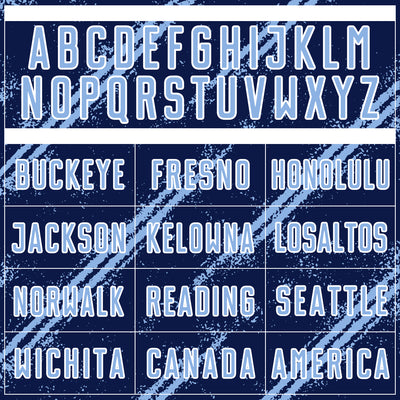 Custom Navy Light Blue-White Abstract Fragment Art Splash Sublimation Soccer Uniform Jersey