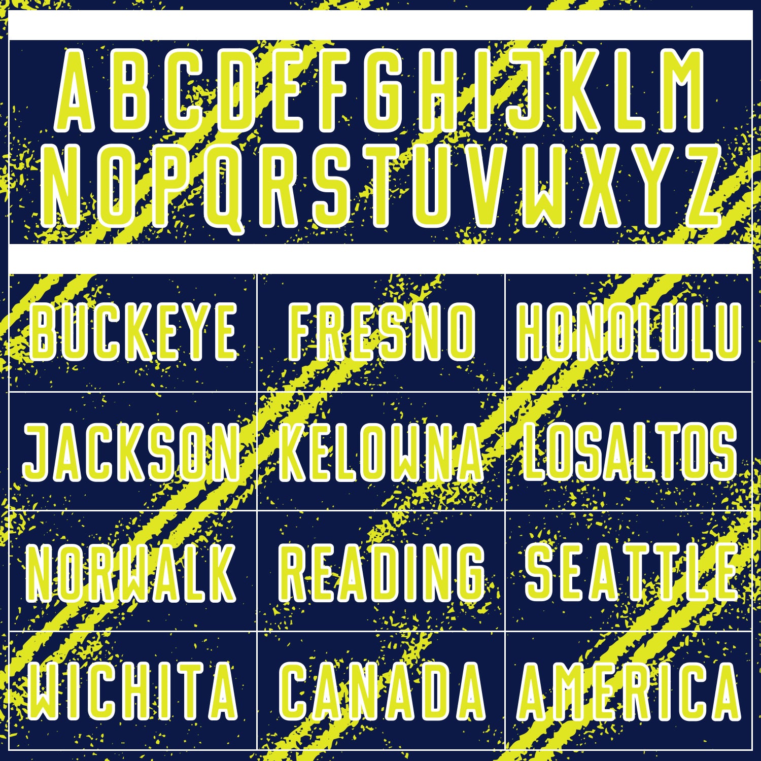 Custom Navy Neon Yellow-White Abstract Fragment Art Splash Sublimation Soccer Uniform Jersey