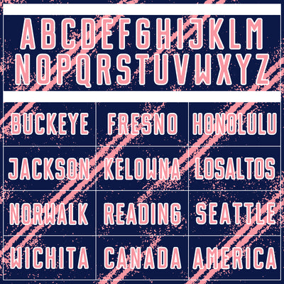 Custom Navy Medium Pink-White Abstract Fragment Art Splash Sublimation Soccer Uniform Jersey