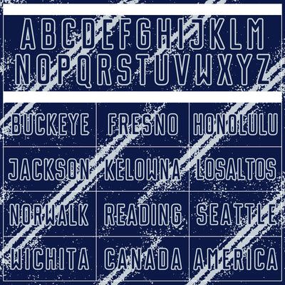 Custom Navy Silver Abstract Fragment Art Splash Sublimation Soccer Uniform Jersey