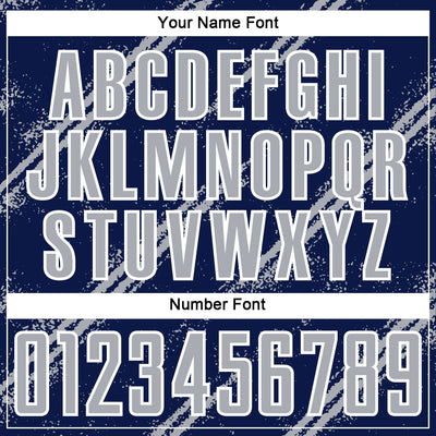 Custom Navy Gray-White Abstract Fragment Art Splash Sublimation Soccer Uniform Jersey