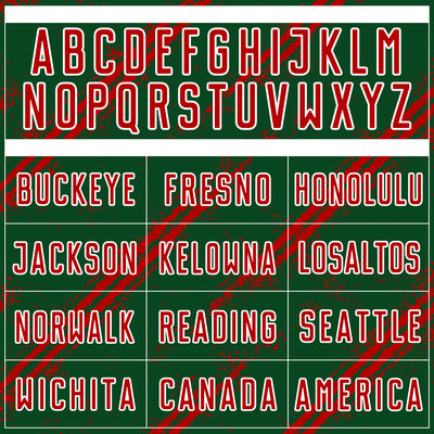 Custom Green Red-White Abstract Fragment Art Splash Sublimation Soccer Uniform Jersey