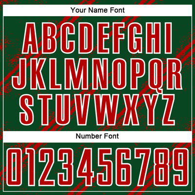 Custom Green Red-White Abstract Fragment Art Splash Sublimation Soccer Uniform Jersey