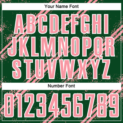 Custom Green Medium Pink-White Abstract Fragment Art Splash Sublimation Soccer Uniform Jersey