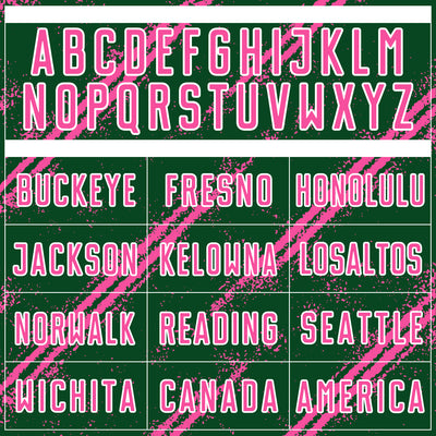 Custom Green Pink-White Abstract Fragment Art Splash Sublimation Soccer Uniform Jersey