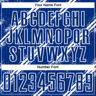 Custom Royal White Abstract Fragment Art Splash Sublimation Soccer Uniform Jersey