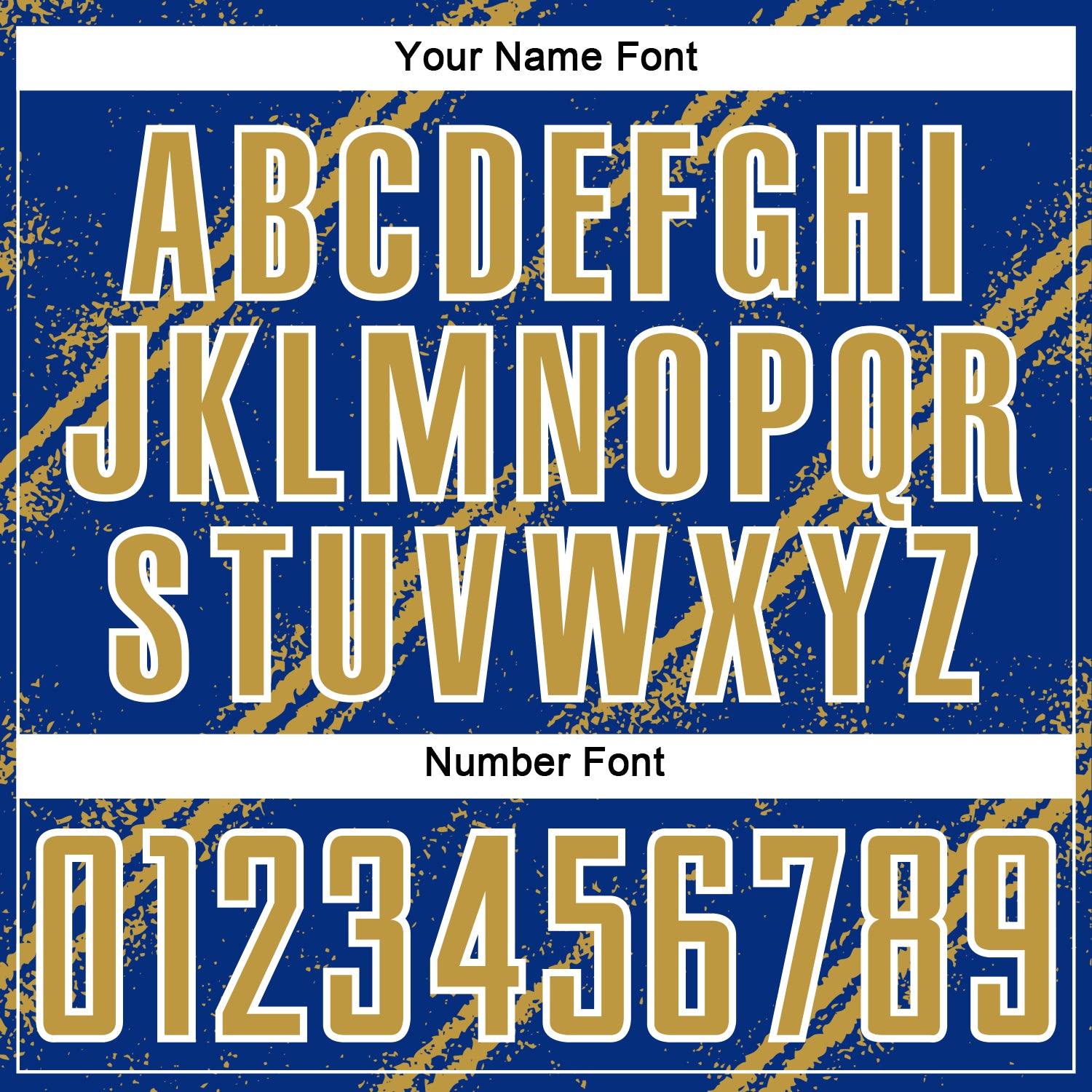 Custom Royal Old Gold-White Abstract Fragment Art Splash Sublimation Soccer Uniform Jersey