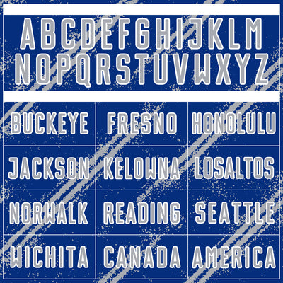 Custom Royal Gray-White Abstract Fragment Art Splash Sublimation Soccer Uniform Jersey