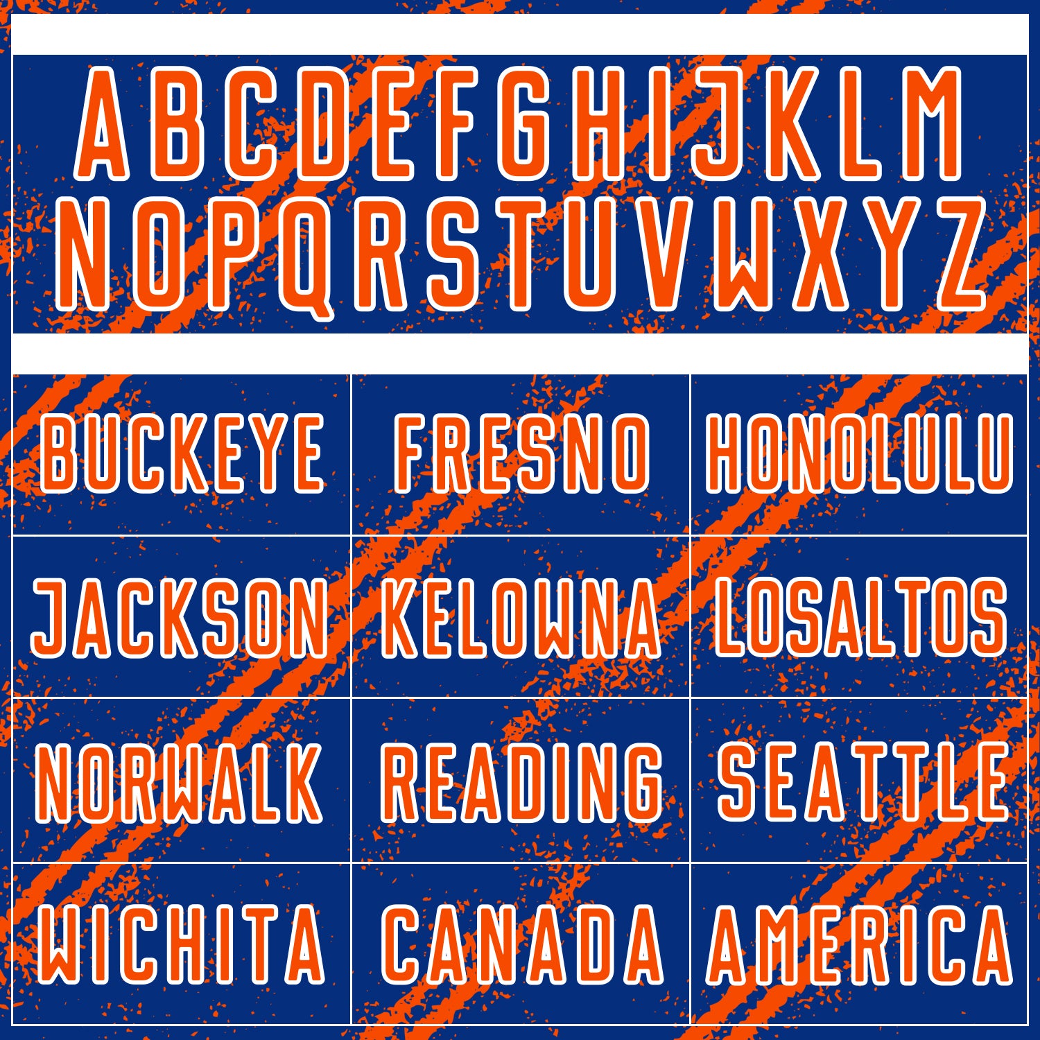 Custom Royal Orange-White Abstract Fragment Art Splash Sublimation Soccer Uniform Jersey