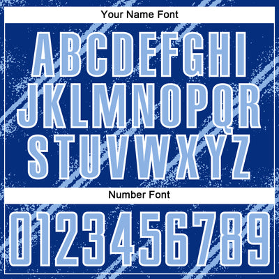 Custom Royal Light Blue-White Abstract Fragment Art Splash Sublimation Soccer Uniform Jersey