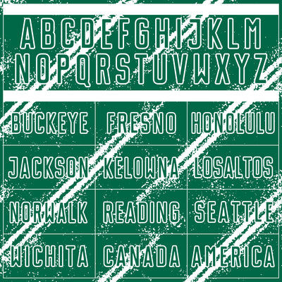 Custom Kelly Green White Abstract Fragment Art Splash Sublimation Soccer Uniform Jersey