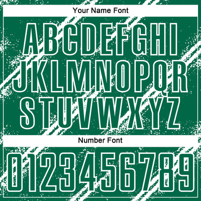 Custom Kelly Green White Abstract Fragment Art Splash Sublimation Soccer Uniform Jersey