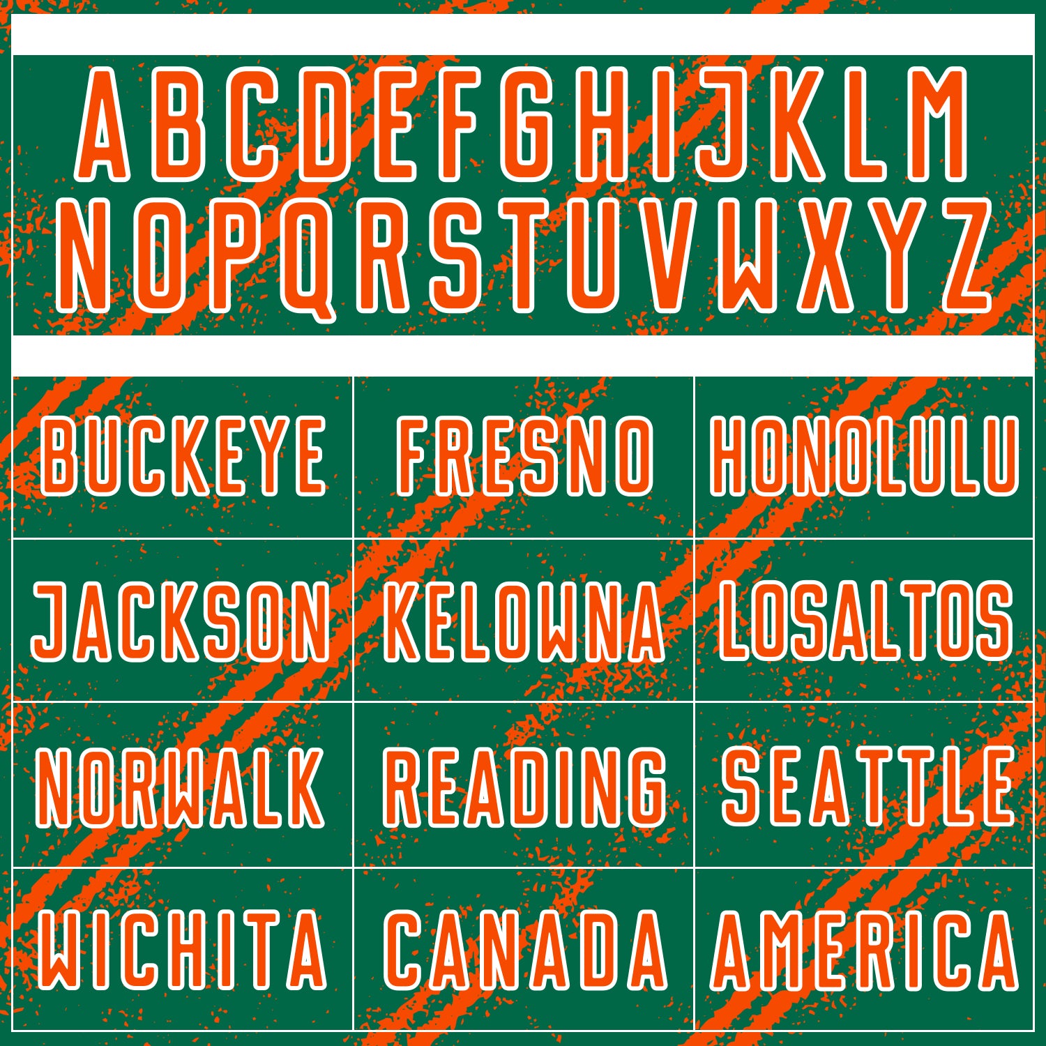 Custom Kelly Green Orange-White Abstract Fragment Art Splash Sublimation Soccer Uniform Jersey