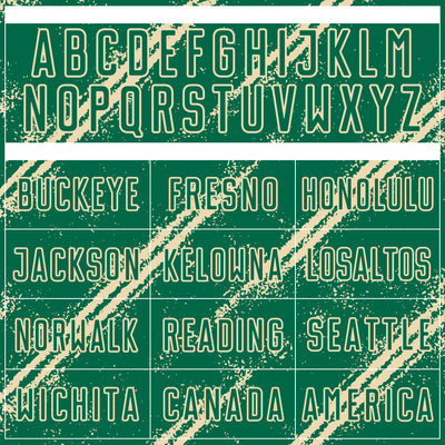 Custom Kelly Green Cream Abstract Fragment Art Splash Sublimation Soccer Uniform Jersey