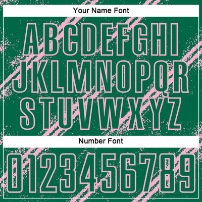 Custom Kelly Green Light Pink Abstract Fragment Art Splash Sublimation Soccer Uniform Jersey